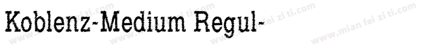 Koblenz-Medium Regul字体转换